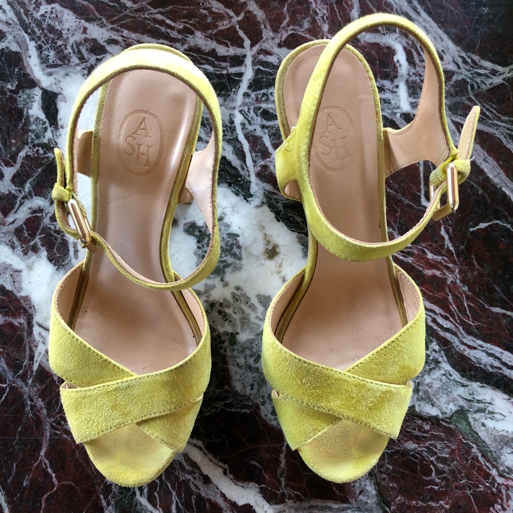 Suede Platform Sandals.